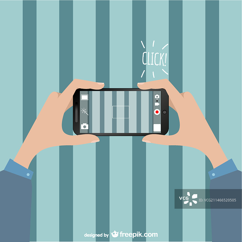 男子用智能手机拍照图片素材