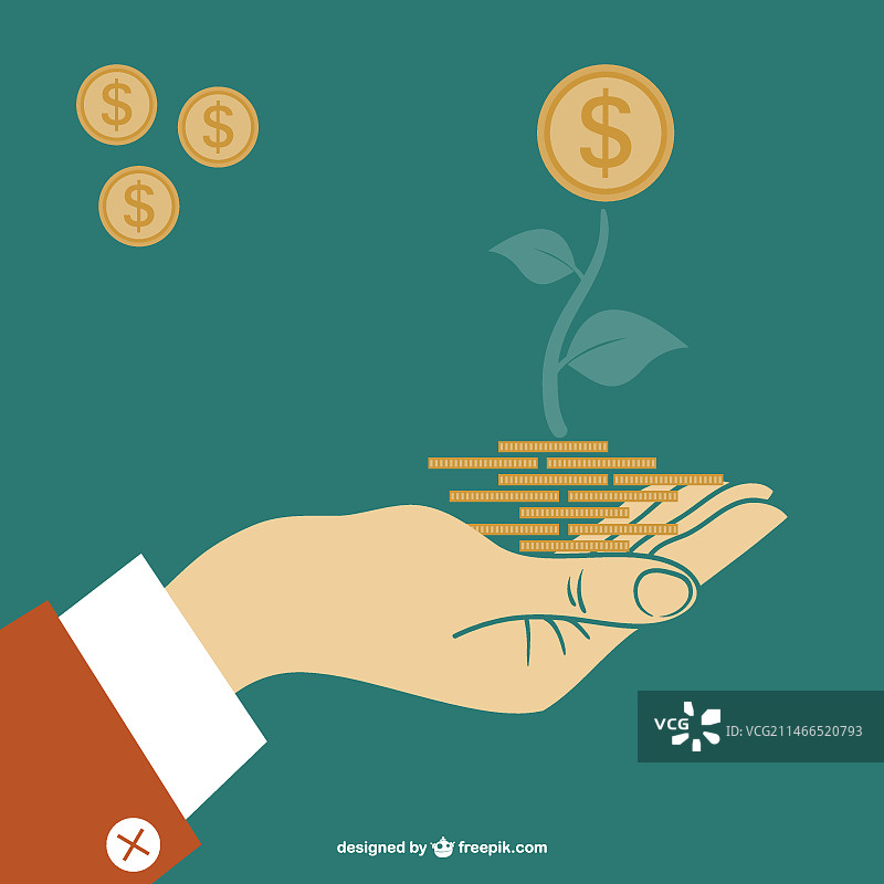 手持金钱兜植物图片素材