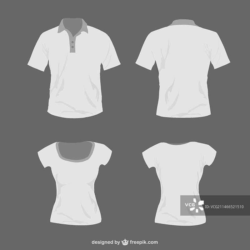 男女优雅的白色T恤图片素材