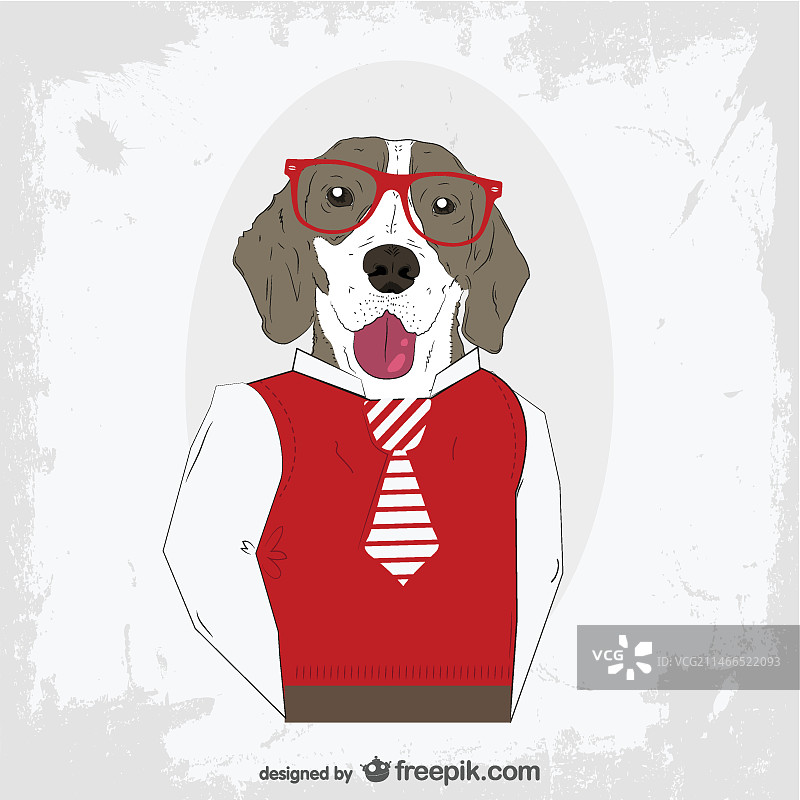 时尚狗狗矢量图图片素材