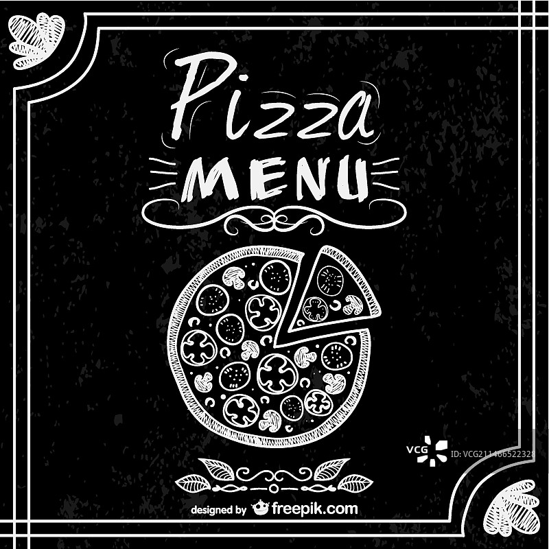 披萨餐厅菜单图片素材