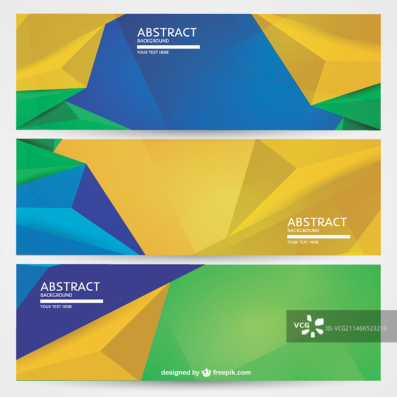 几何巴西banner背景套装图片素材