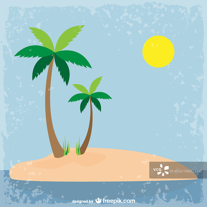 贡格岛背景与棕榈树图片素材