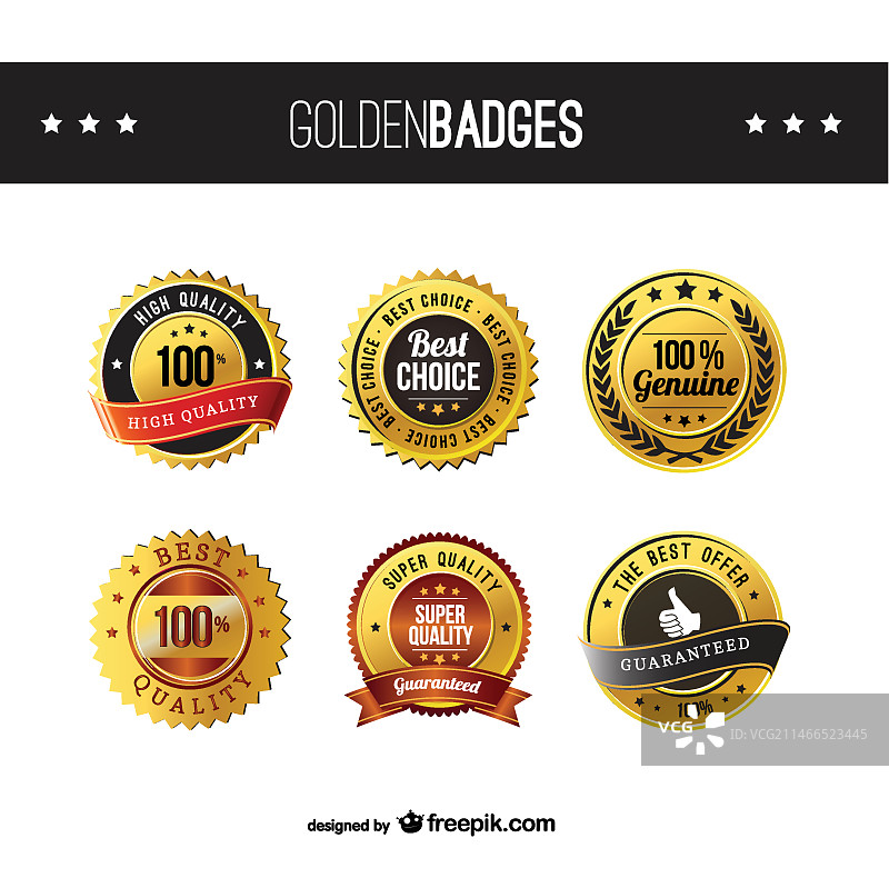 高品质金色徽章图片素材
