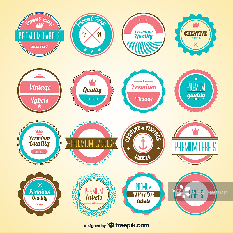 优质圆形复古徽章图片素材