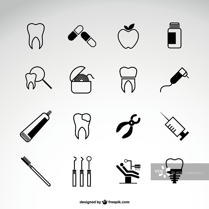 牙医图标合集图片素材