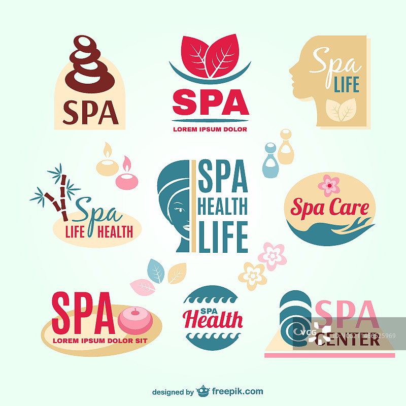 水疗度假村logo图片素材