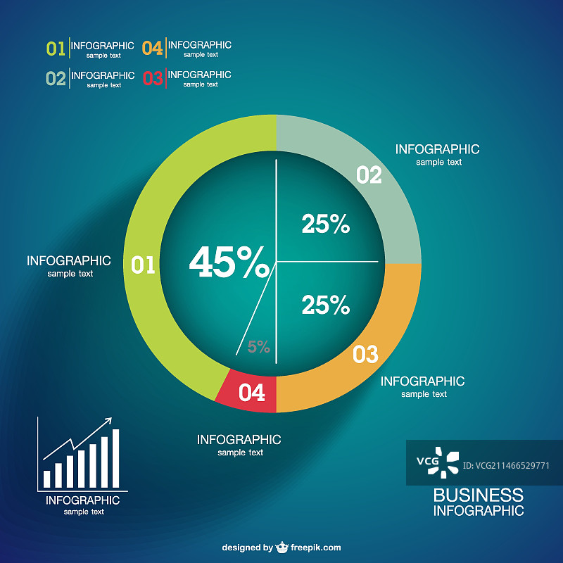 信息图表百分比饼图图片素材