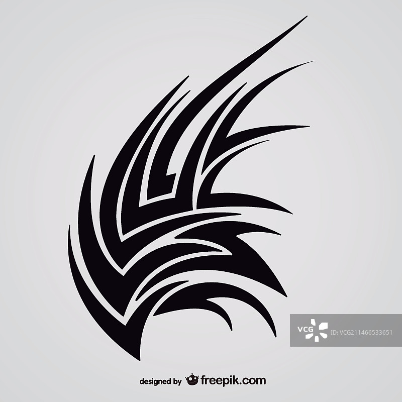 部落风格可编辑的锋利纹身图片素材