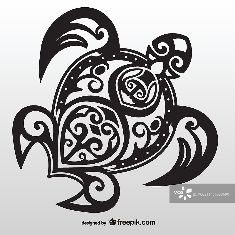 龟族纹身矢量图片素材