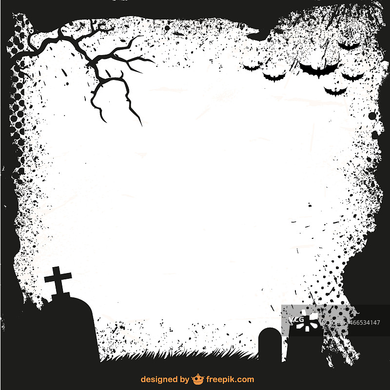 万圣节边框剪影图片素材