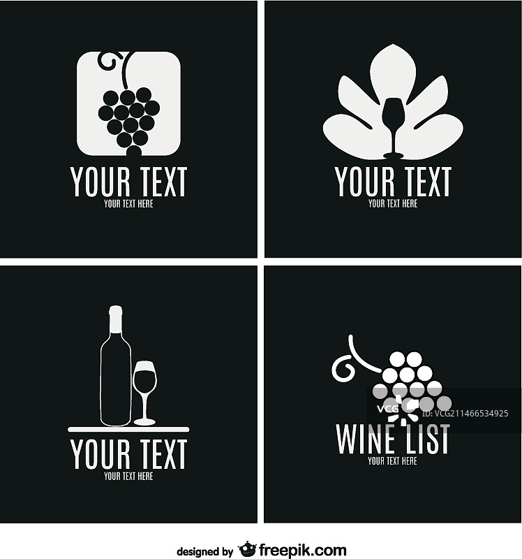 葡萄酒Logo合集图片素材