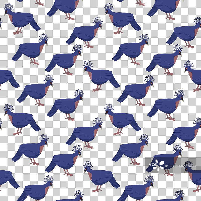 皇冠鸽子无缝图案图片素材