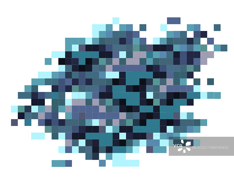 蓝色半色调像素点的抽象形式图片素材