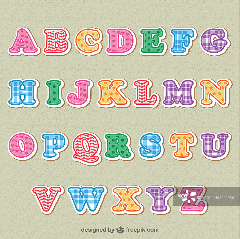 彩色字母图片素材