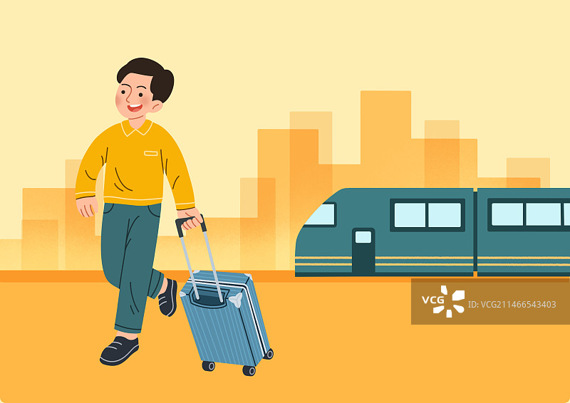 一个人拉着行李箱走出车站 春运 旅行图片素材