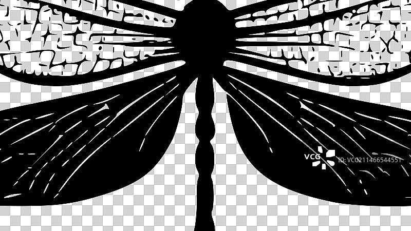 蜻蜓黑白隔离图标图片素材