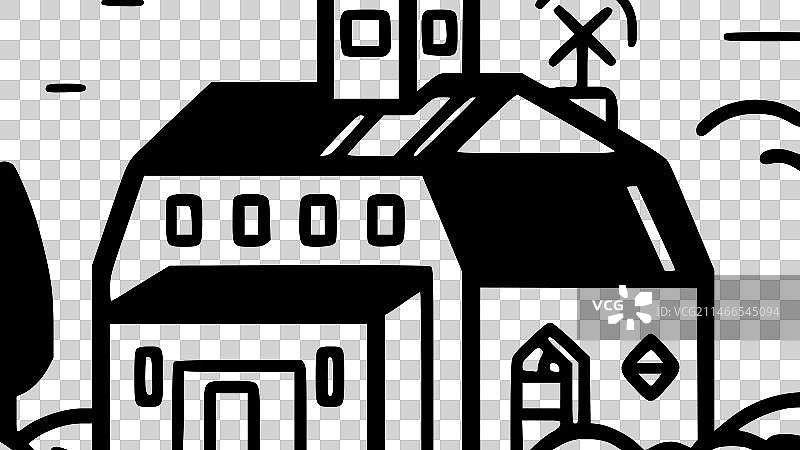 高品质农舍Logo设计，适用于T恤图片素材