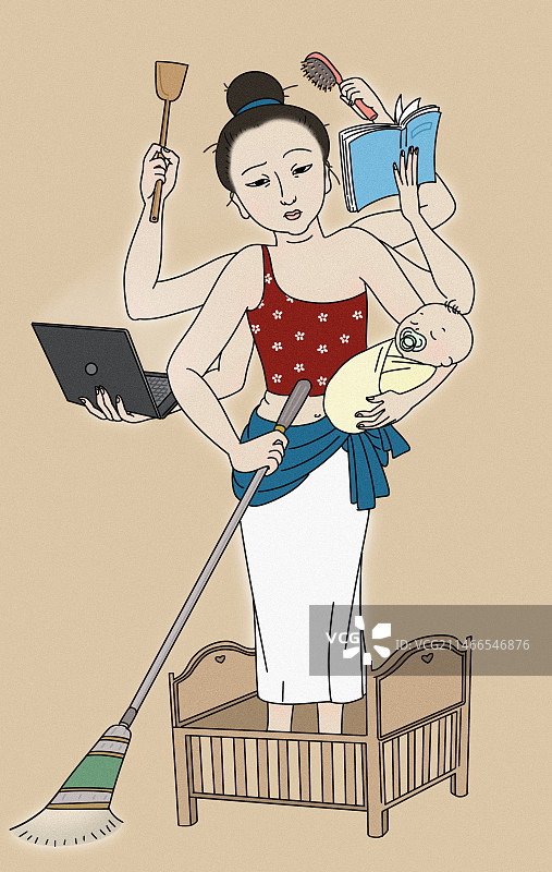 现代版千手观音图片素材