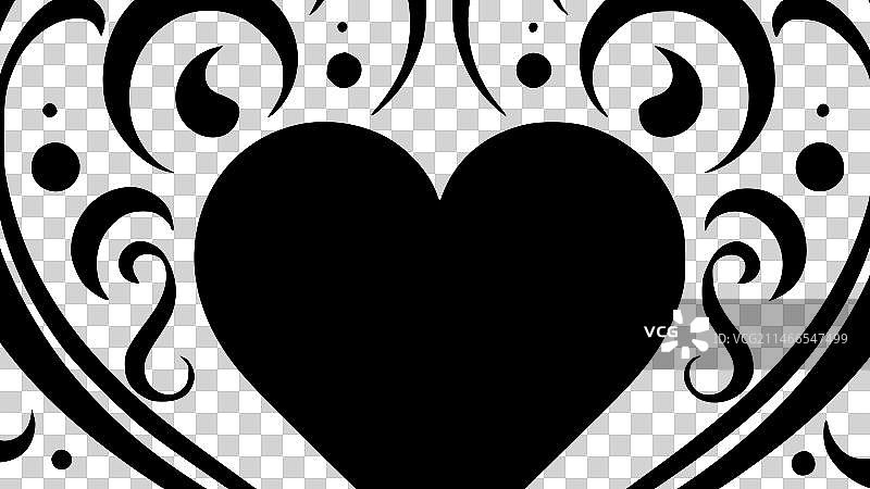 心脏-黑白隔离图标图片素材