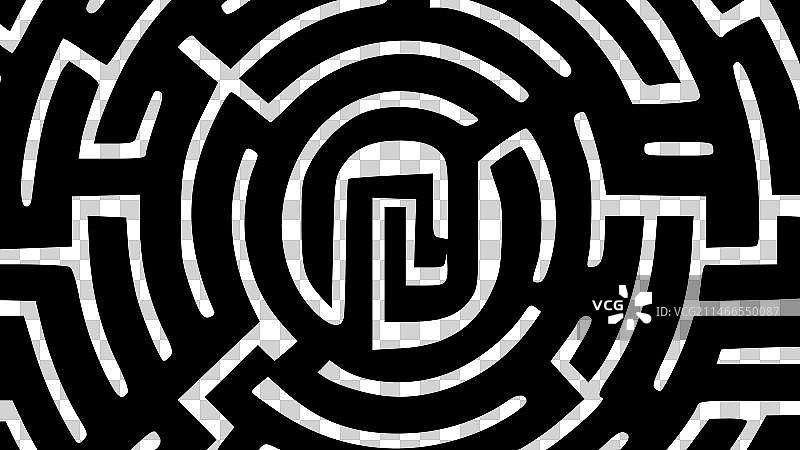 迷宫 - 简约扁平风格标志图片素材