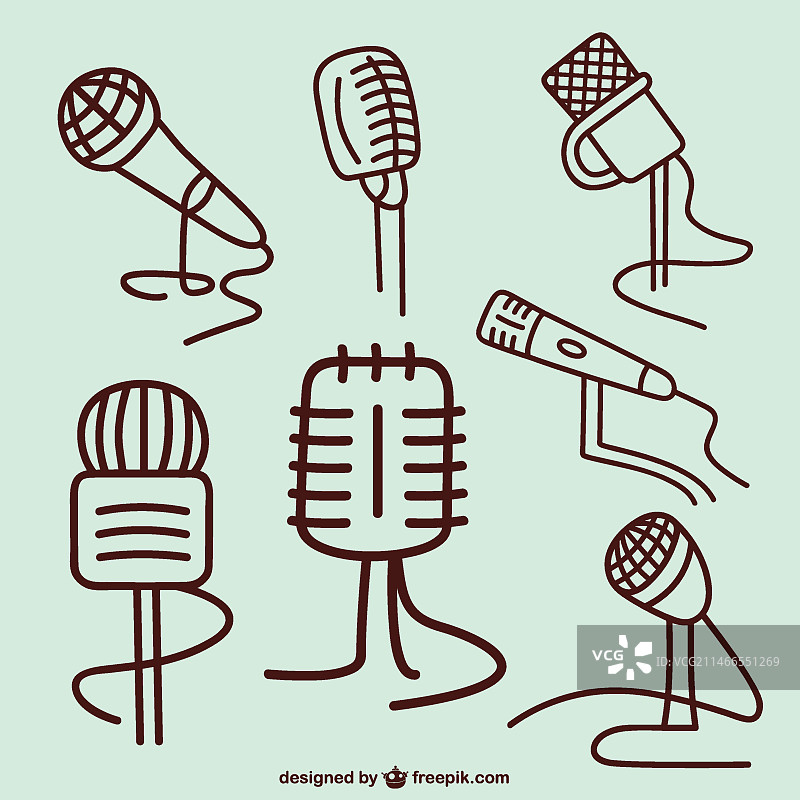 麦克风草图图片素材