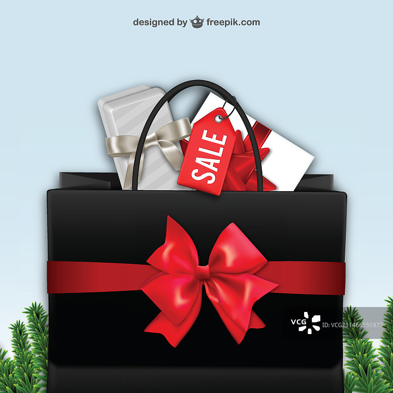 黑色星期五黑色购物袋图片素材