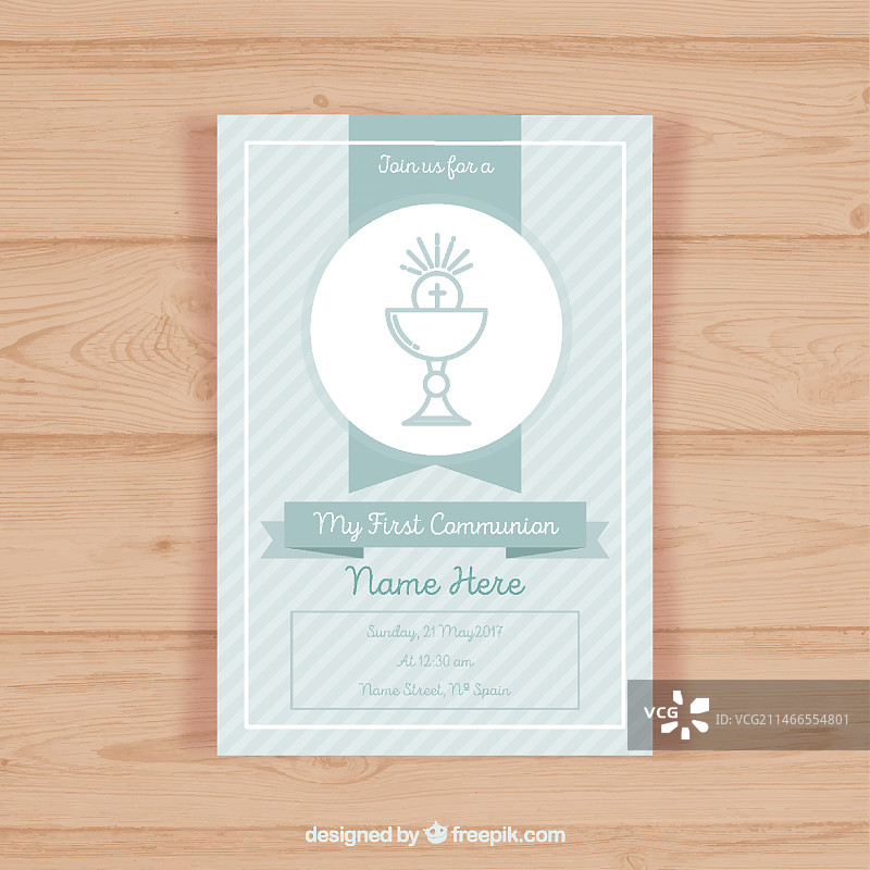首次圣餐邀请函模板图片素材
