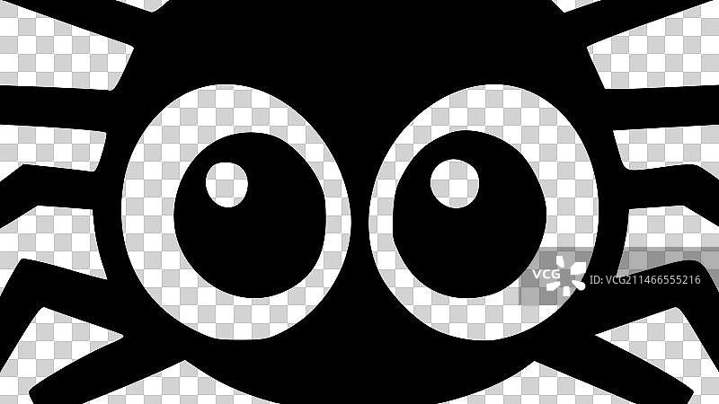 黑白蜘蛛隔离图标图片素材