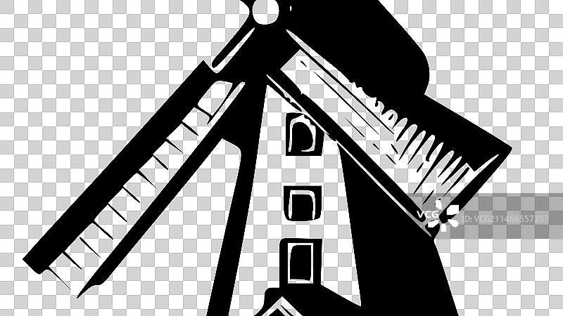 风车 - 简约剪影图片素材