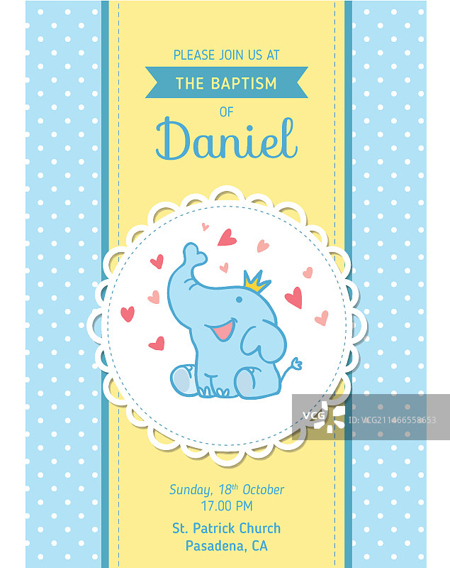 洗礼邀请函模板图片素材