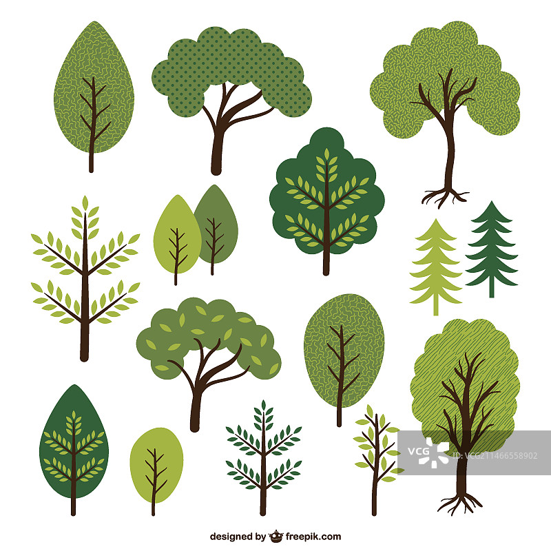 树木和树叶合集图片素材