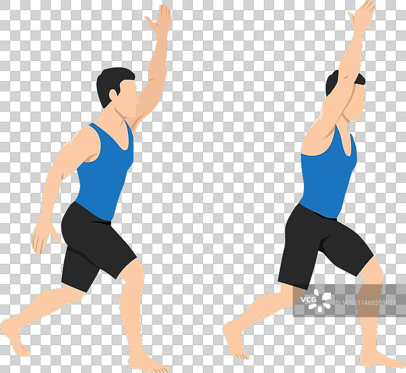 男人做开合跳图片素材