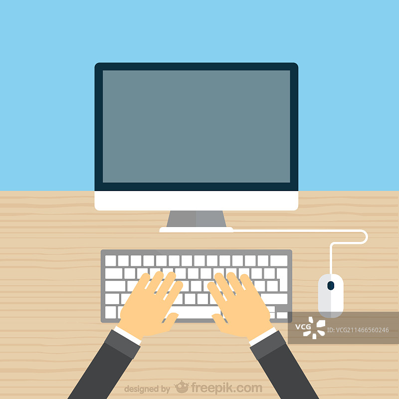 在键盘上打字的手图片素材