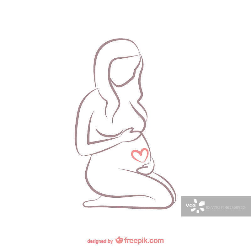 孕妇轮廓图片素材