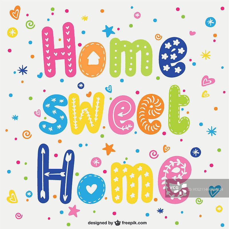 色彩缤纷的温馨家园图片素材