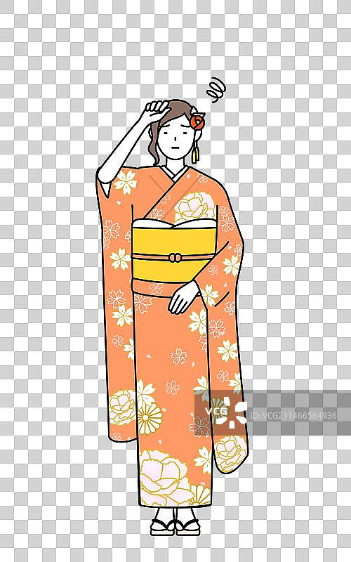 新年和成人节的初诣图片素材