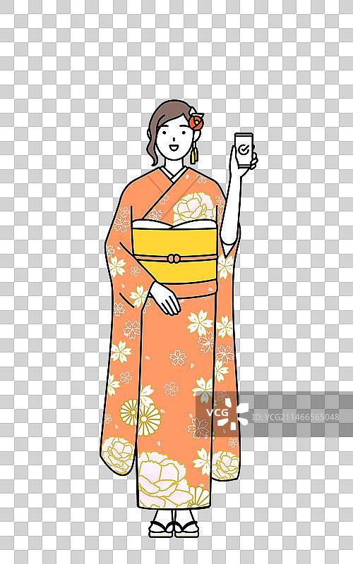 新年和成人节的初诣图片素材