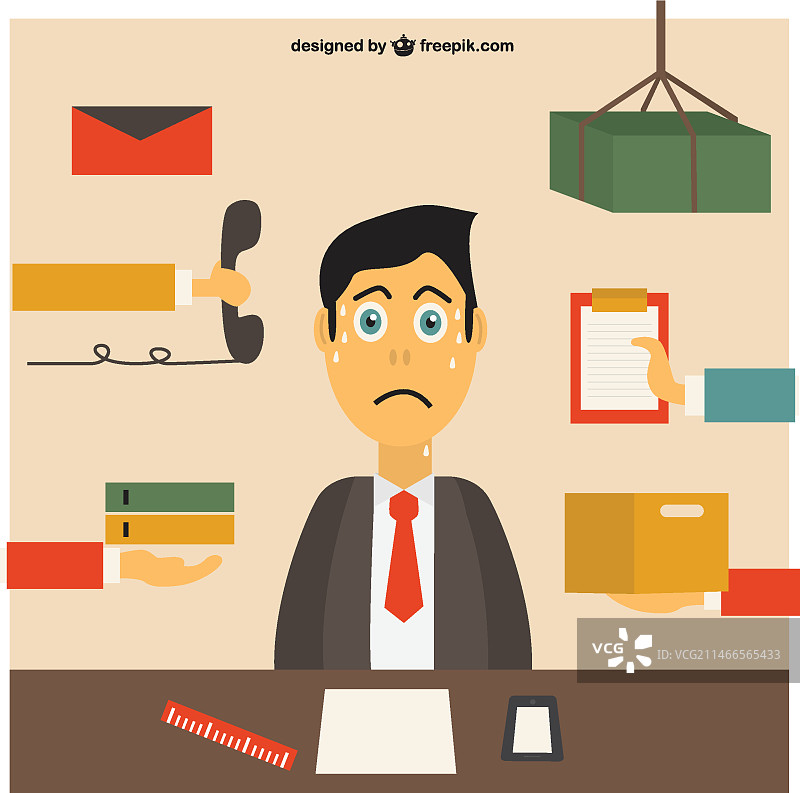 感到压力的办公室工作人员图片素材