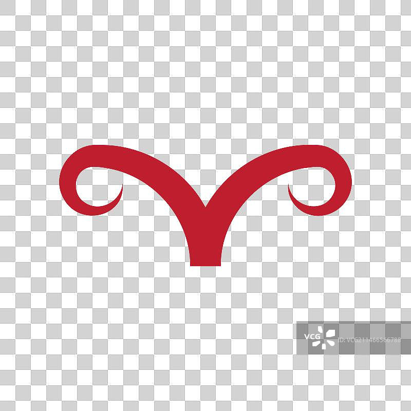 现代简约白羊座羊角logo设计图片素材
