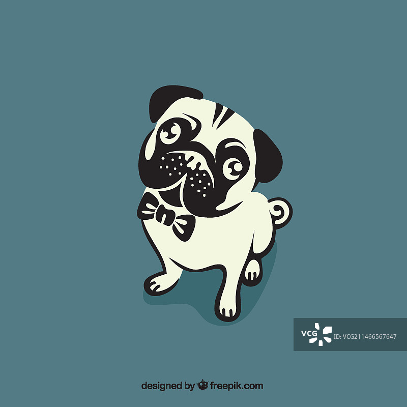 斗牛犬轮廓图片素材