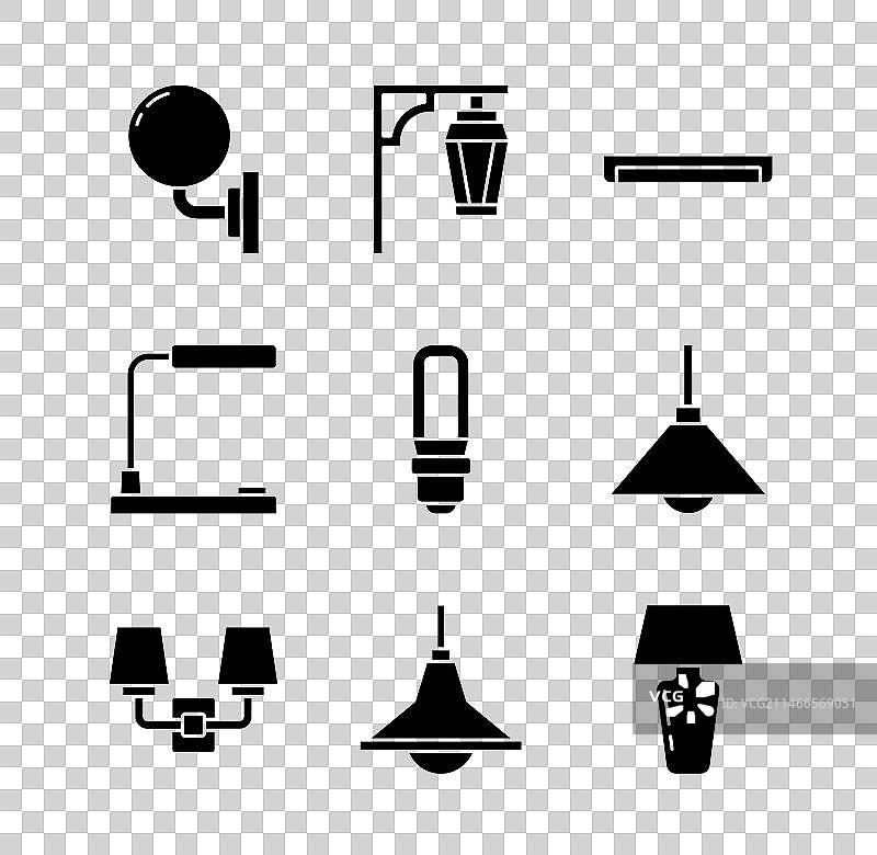 墙灯或壁灯复古街灯套装图片素材