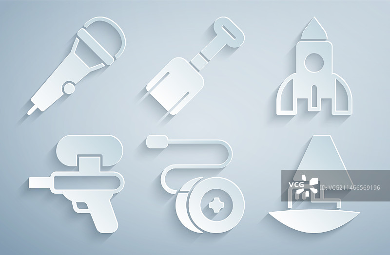 溜溜球火箭飞船水枪玩具船图片素材