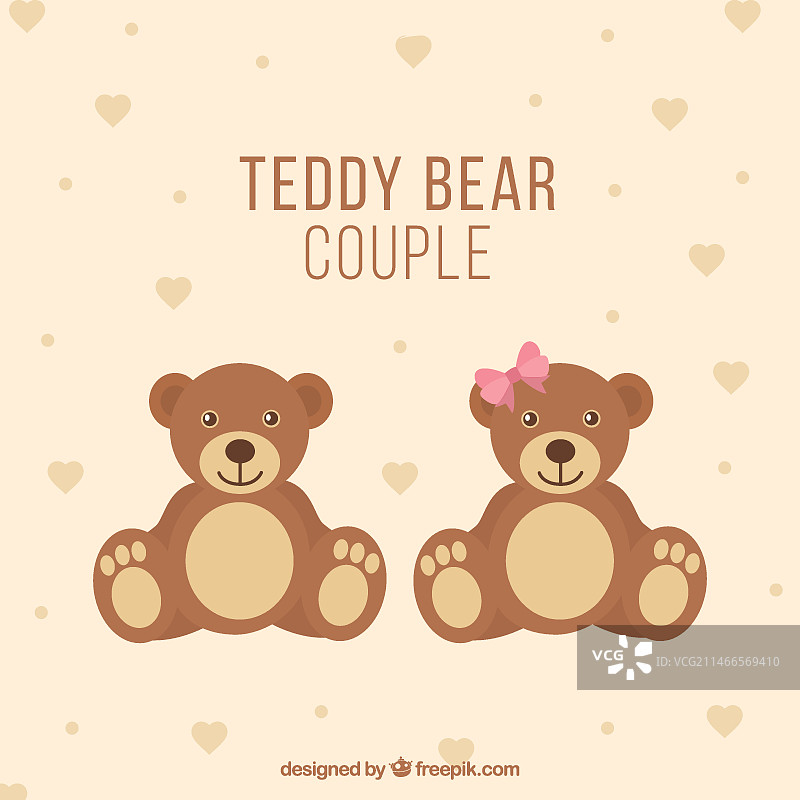 泰迪熊情侣图片素材