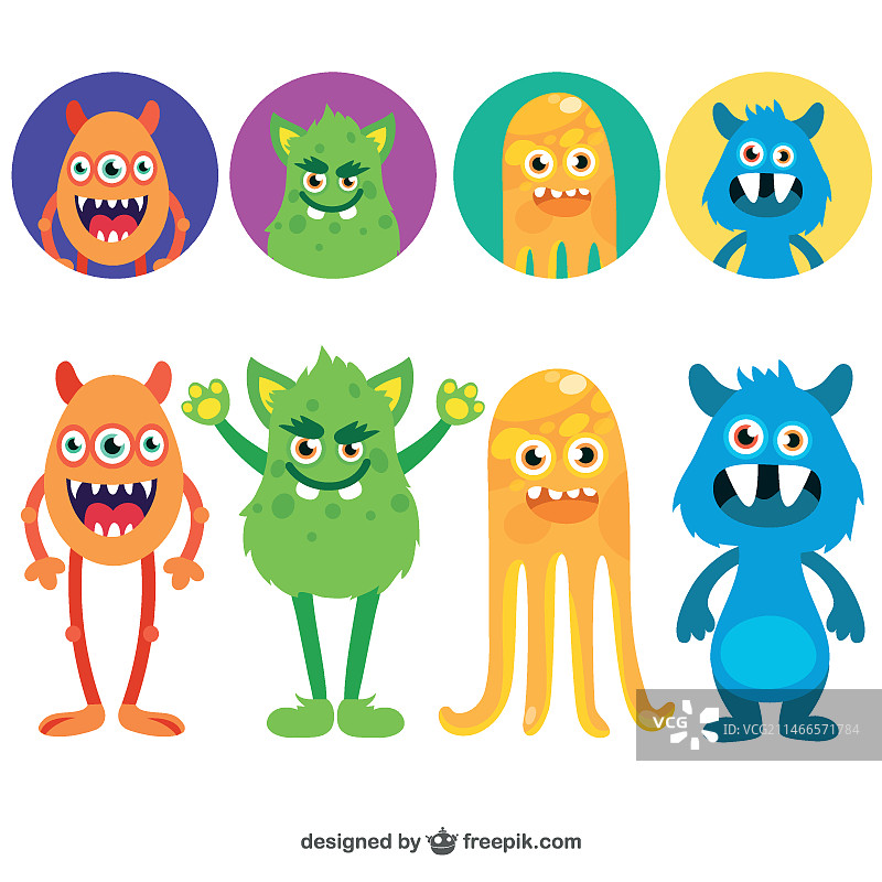 有趣的怪物头像图片素材