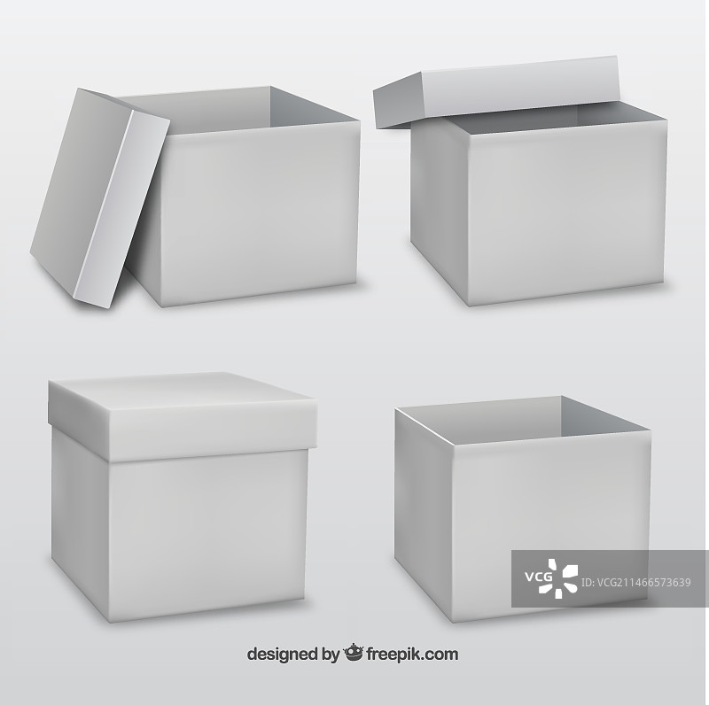白色纸板箱模型图片素材
