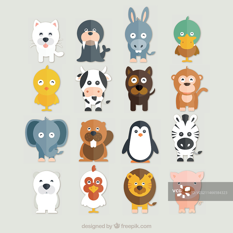 趣味动物合集图片素材