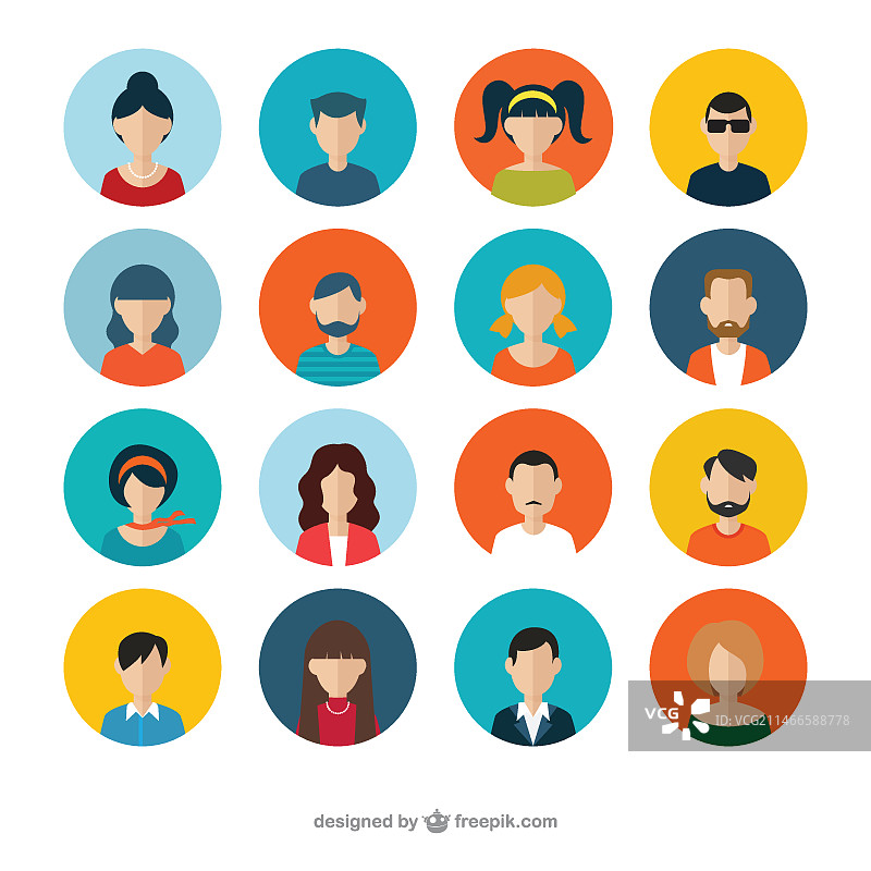 各种人物头像图片素材