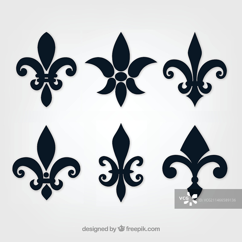 百合花剪影图片素材