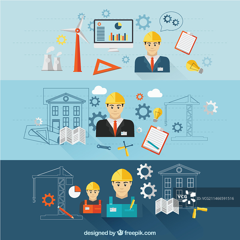 建筑工程师banner图片素材